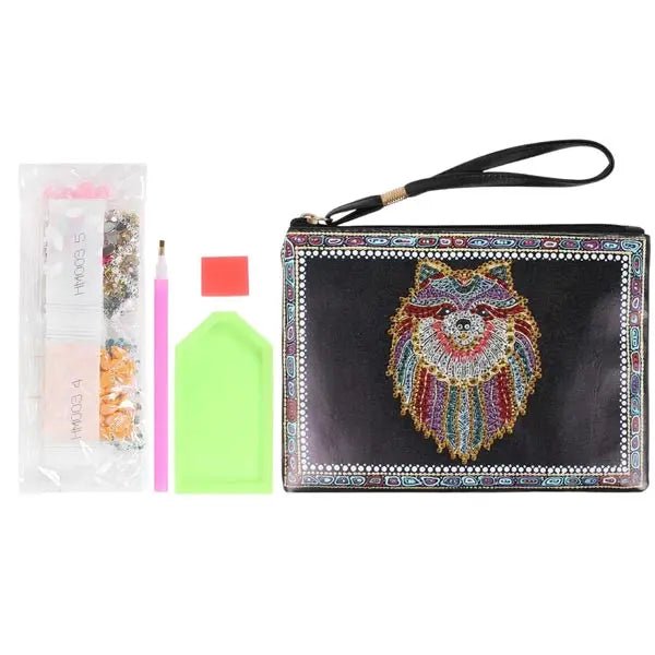 Sac Poignet Diamond Painting Chien scintillant