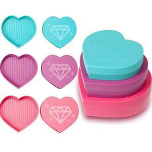 Plateau Organisateur en Forme de Cœur Diamond Painting Accessoire