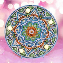 Charger l'image dans la galerie, Lumière LED Diamond Painting Mandala Bleu