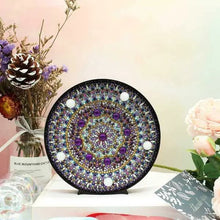 Charger l'image dans la galerie, Lampe LED Diamond Painting Mandala Violet