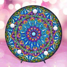 Charger l'image dans la galerie, Lampe LED Diamond Painting Mandala Bleu