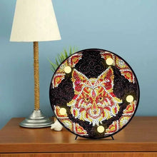 Charger l'image dans la galerie, Lampe LED Diamond Painting Renard Mandala