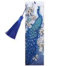 Charger l&#39;image dans la galerie, Marque-Pages Diamond Painting Paon Bleu