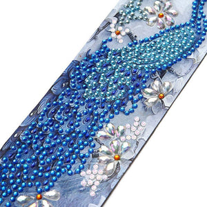 Marque-Pages Diamond Painting Paon Bleu