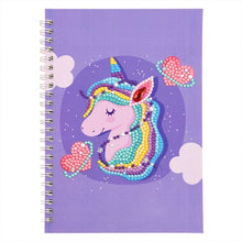 Charger l&#39;image dans la galerie, Cahier Diamond Painting Licorne Violet