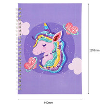 Charger l&#39;image dans la galerie, Cahier Diamond Painting Licorne Violet