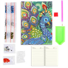 Charger l'image dans la galerie, Cahier Diamond Painting Paon