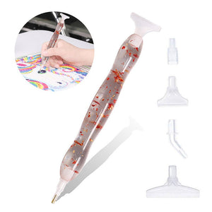 Stylo Premium Diamond Painting Ergonomique Feuille Dorée Accessoire