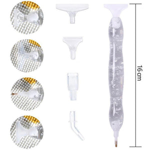 Stylo Premium Diamond Painting Ergonomique Feuille Argent Accessoire