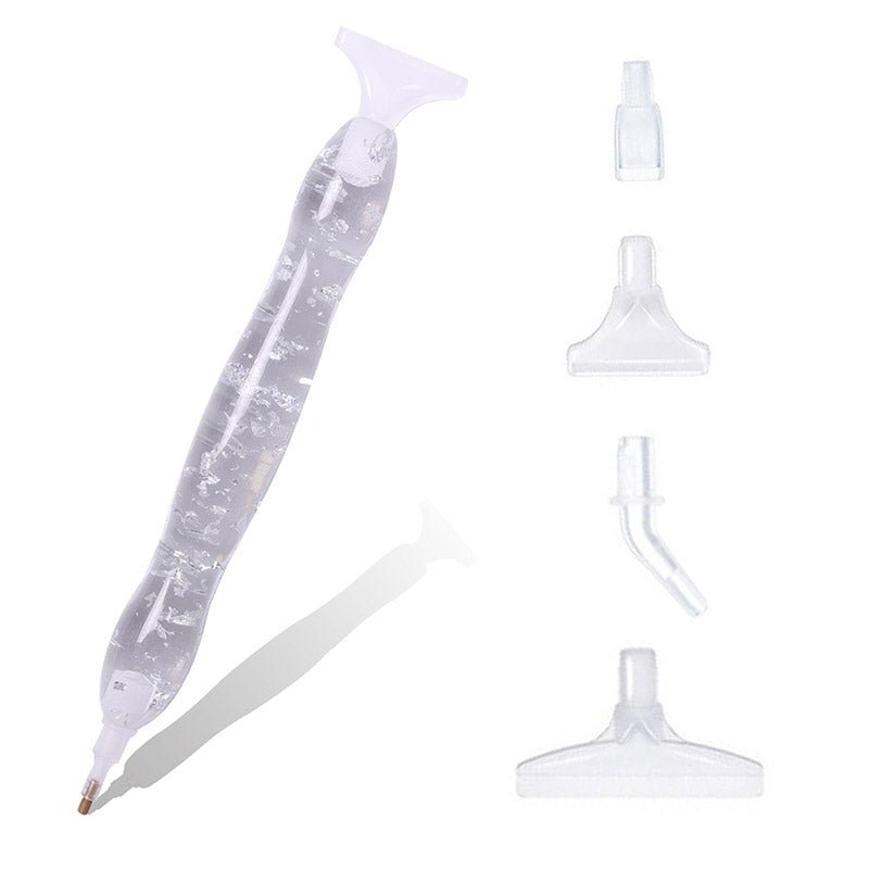 Stylo Premium Diamond Painting Ergonomique Feuille Argent Accessoire