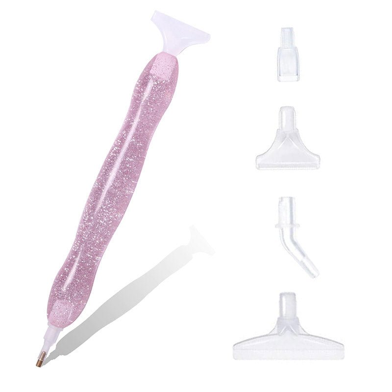 Stylo Premium Diamond Painting Ergonomique Paillettes Rose 5 Variantes