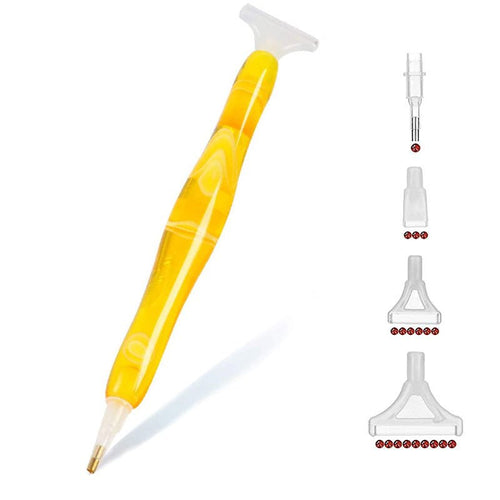 Stylo Premium Diamond Painting Ergonomique Vague Jaune
