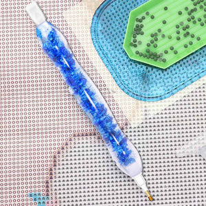 Stylo Premium Ergonomique Diamond Painting Fleurs Bleues 5 Variantes