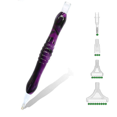Stylo Premium Diamond Painting Ergonomique Violet Foncé 5 Variantes