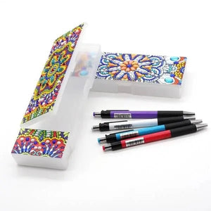 Porte-Stylo Diamond Painting Fleurs