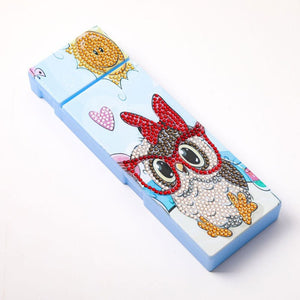 Porte-Stylo Diamond Painting Hibou