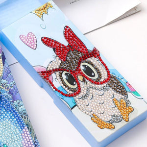 Porte-Stylo Diamond Painting Hibou