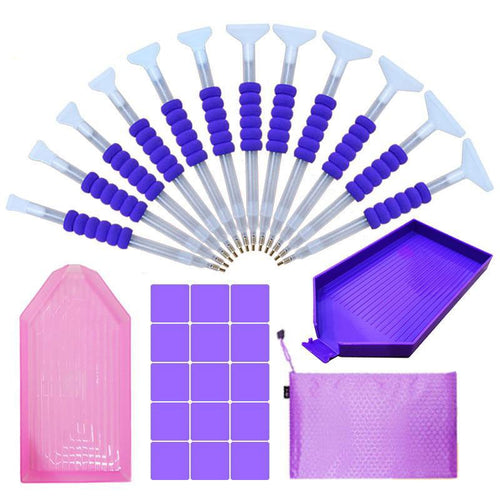 Ensemble d’Outils Professionnels Diamond Painting XL 54 Pièces Accessoires