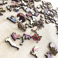 Charger l&#39;image dans la galerie, Puzzle 2D en Bois - Dragons bleus et rouges