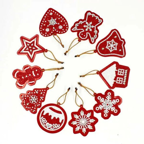 Pendentif de Sapin de Noël 10 pièces Ensemble