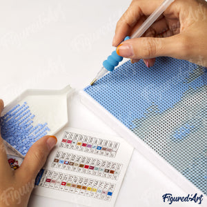 Broderie Diamant - Rue Edinburgh 40x50cm toile tendue sur châssis