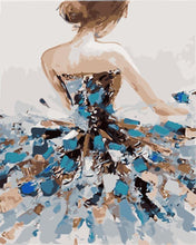 Charger l&#39;image dans la galerie, peinture par numéros | Danseuse Classique de dos | romantique danse femmes nouveautés complexe | FiguredArt