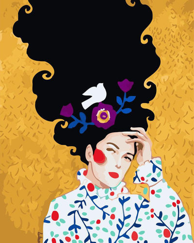 peinture par numéros | Femme et Chevelure | femmes portrait nouveautés intermédiaire | FiguredArt