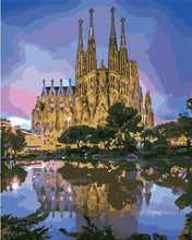Charger l'image dans la galerie, peinture par numéros | Cathédrale et reflet du lac | ville nouveautés complexe | FiguredArt