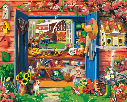 peinture par numéros | Cabane du Jardin | fleurs nouveautés complexe | FiguredArt