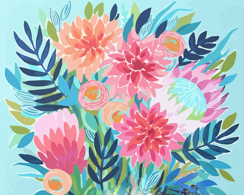 Peinture par numéros - Composition Florale