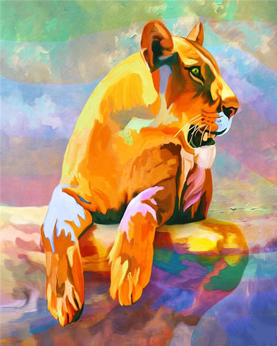Peinture par numéros - Lionne Pop Art