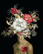 Charger l&#39;image dans la galerie, Peinture par numéros - Femme et Explosion de Fleurs