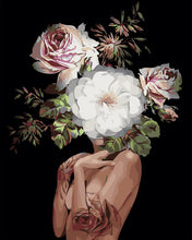 Charger l&#39;image dans la galerie, Peinture par numéros - Femme et Visage de Fleurs