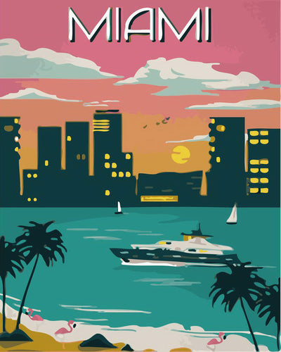 Peinture par numéros - Miami Vintage