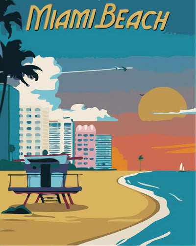 Peinture par numéros - Miami Beach Vintage