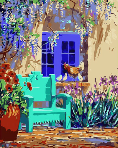 Peinture par numéros - Repos près de la Fenêtre