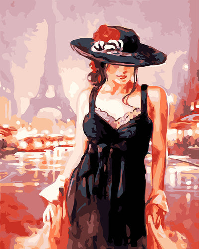 Peinture par numéros - Jeune Femme à Paris