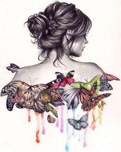 peinture par numéros | Dos de Papillons | animaux, facile, papillons | FiguredArt