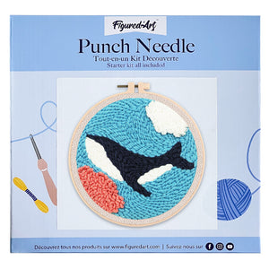 Punch Needle Orque dans la Mer