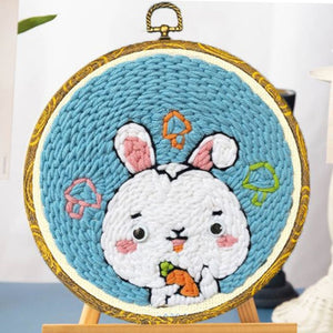 Punch Needle Lapin et Carotte