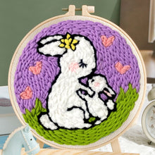 Charger l&#39;image dans la galerie, Punch Needle Lapin et son petit