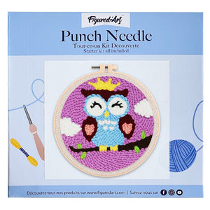 Punch Needle Chouette endormie