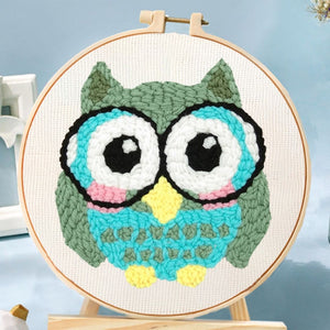 Punch Needle Hibou à Lunettes