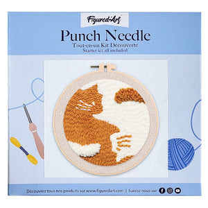 Punch Needle Chat abstrait