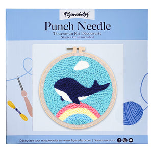 Punch Needle La Baleine bleue