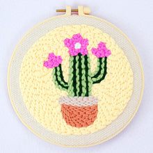 Charger l&#39;image dans la galerie, Punch Needle Cactus Fleuri