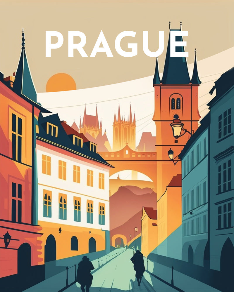 Broderie Diamant - Affiche Poster Prague