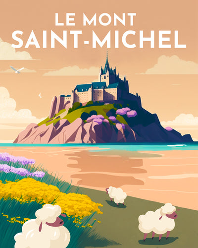 Broderie Diamant - Affiche Poster Mont Saint-Michel