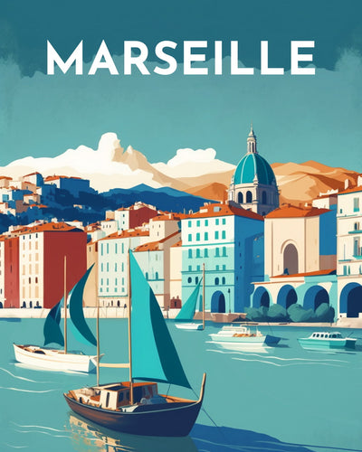 Broderie Diamant - Affiche Poster Marseille