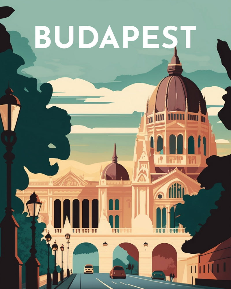 Broderie Diamant - Affiche Poster Budapest